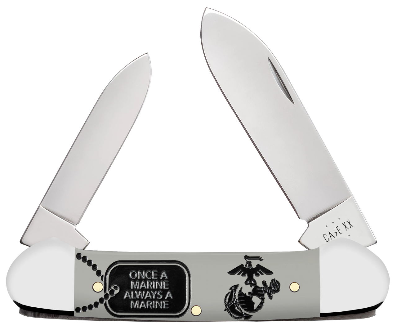 Case XX Canoe U.S. Marines Gray Synthetic 13207 Pocket Knife