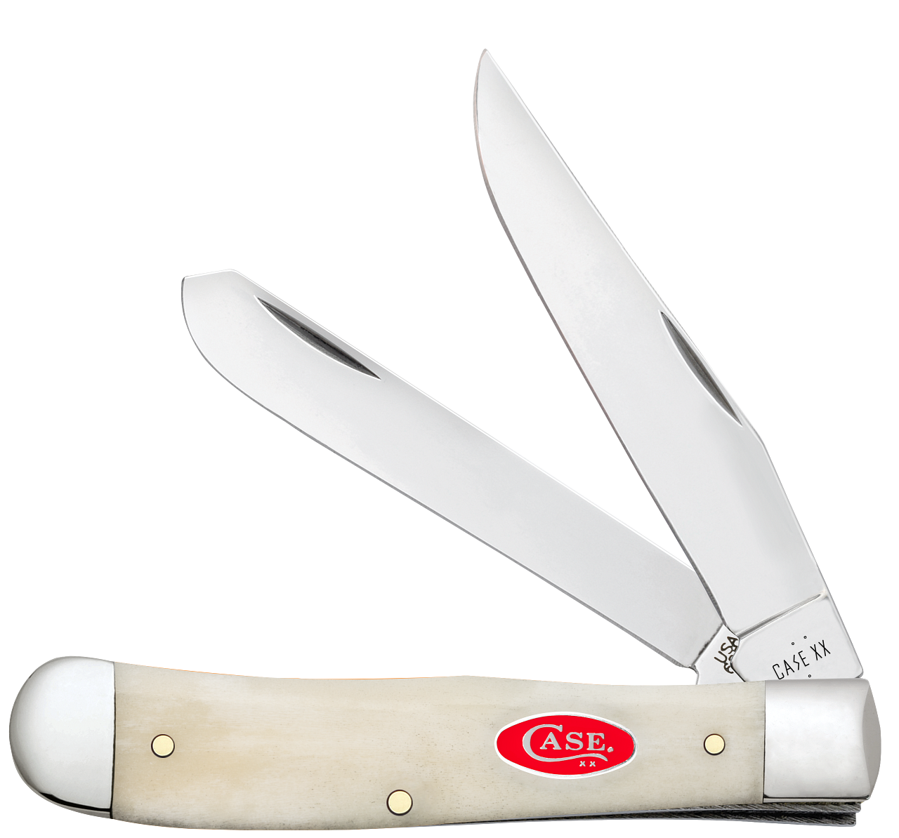 Case XX Trapper Smooth Natural Bone 14020 Stainless Pocket Knife