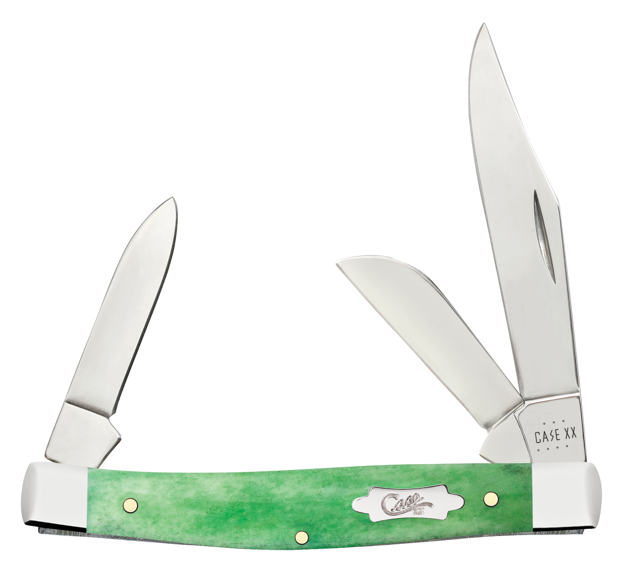 Case XX Medium Stockman Emerald Green Bone 19942 Stainless Pocket