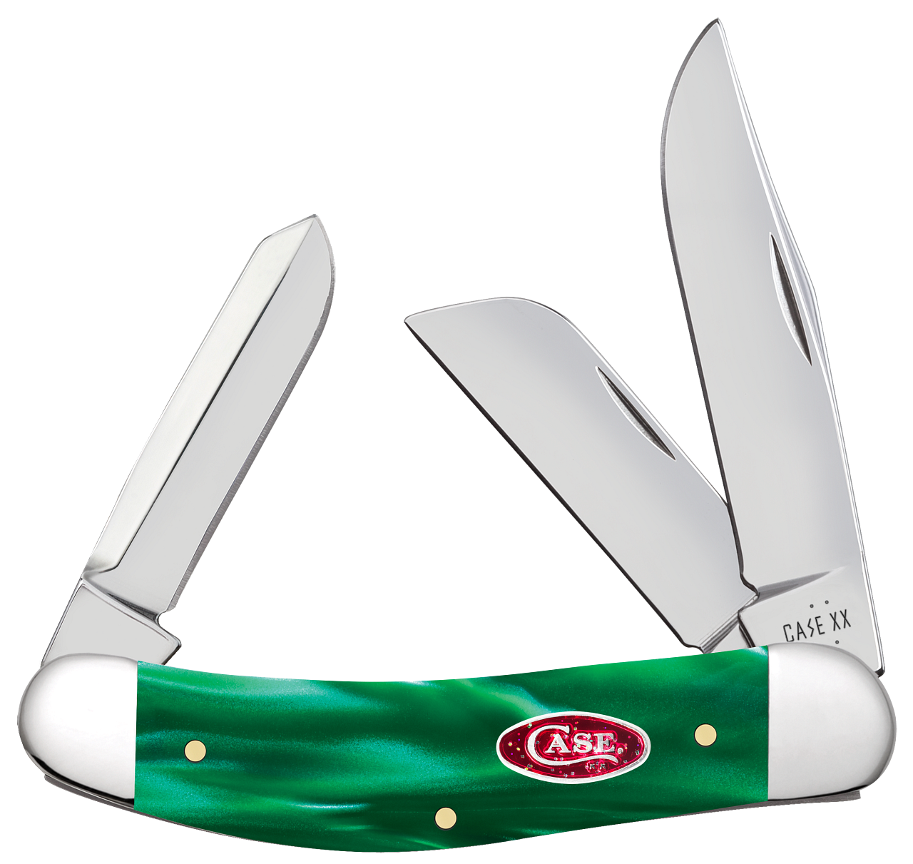Case XX Sowbelly Stockman Green Pearl 24411 Stainless Pocket Knife