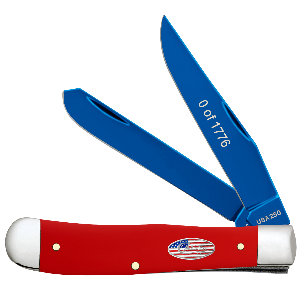 Case XX Trapper America 250 Ann. Red 25002 Stainless 1/1776 Pocket