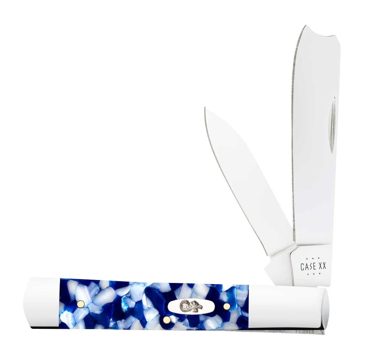 Case XX Razor Jack 50727 Blue Crackle Kirinite Stainless Steel