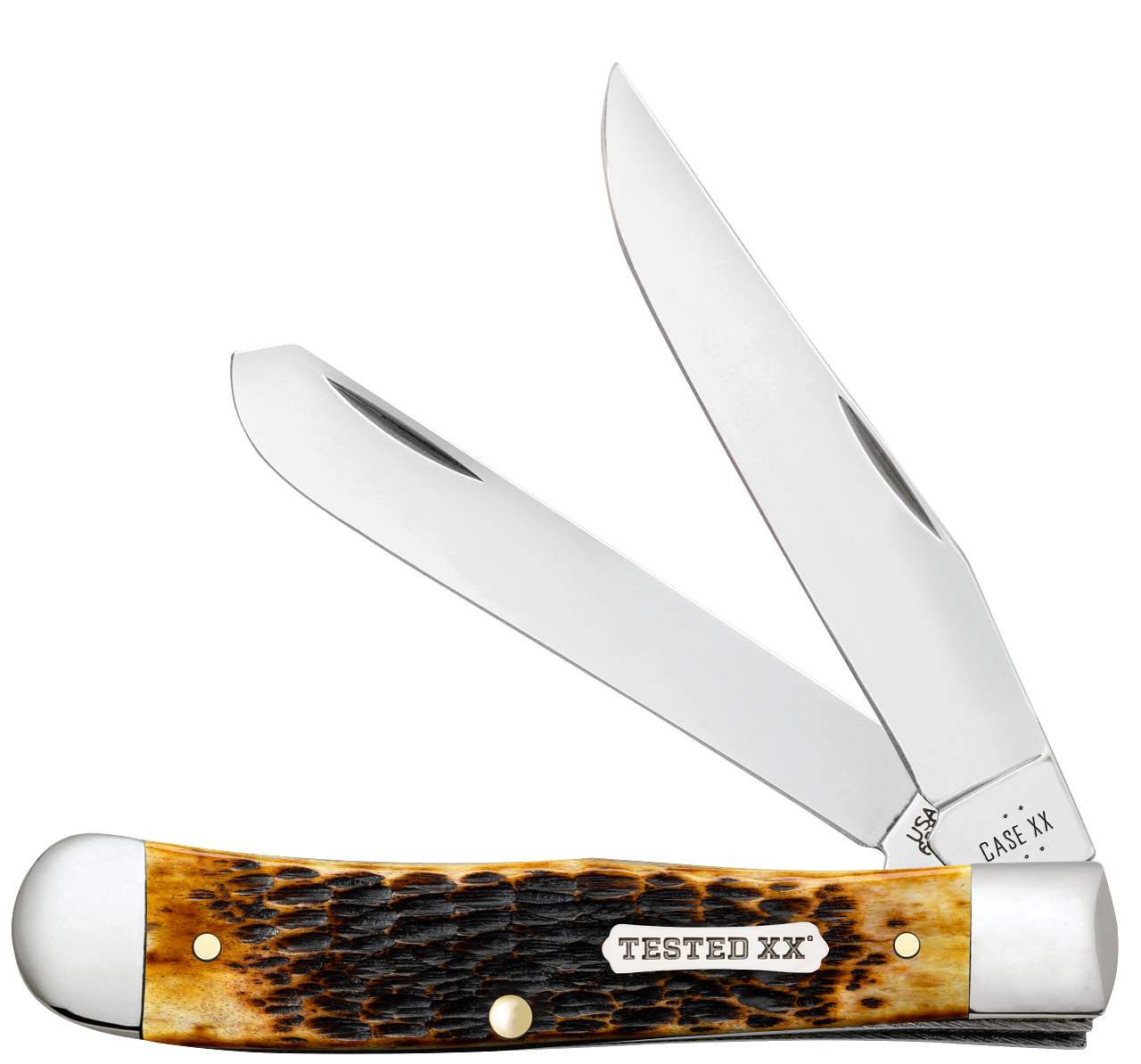 Case XX Trapper Jig Burnt Amber Bone 51390 Carbon Steel Pocket