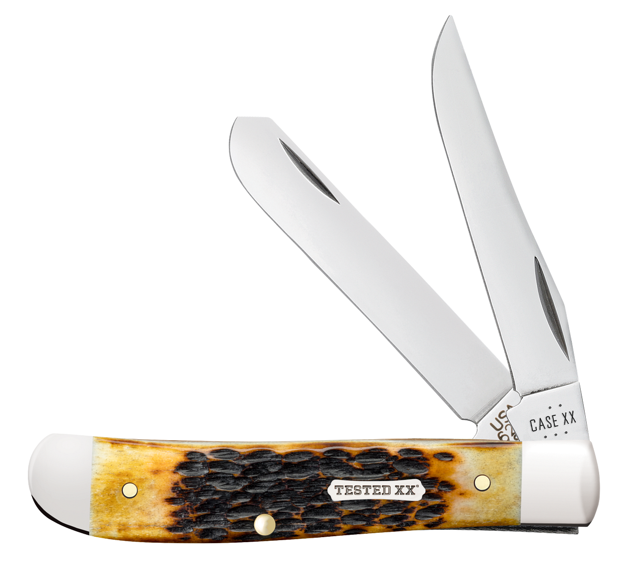 Case XX Mini Trapper Jig Burnt Amber Bone 51391 Carbon Steel