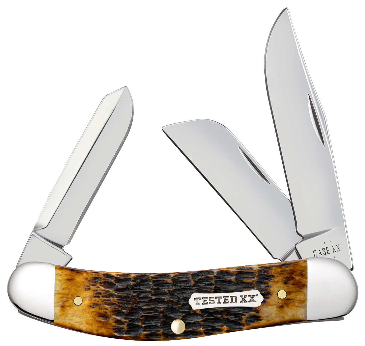 Case XX Sowbelly Stockman Jig Burnt Amber Bone 51393 Carbon