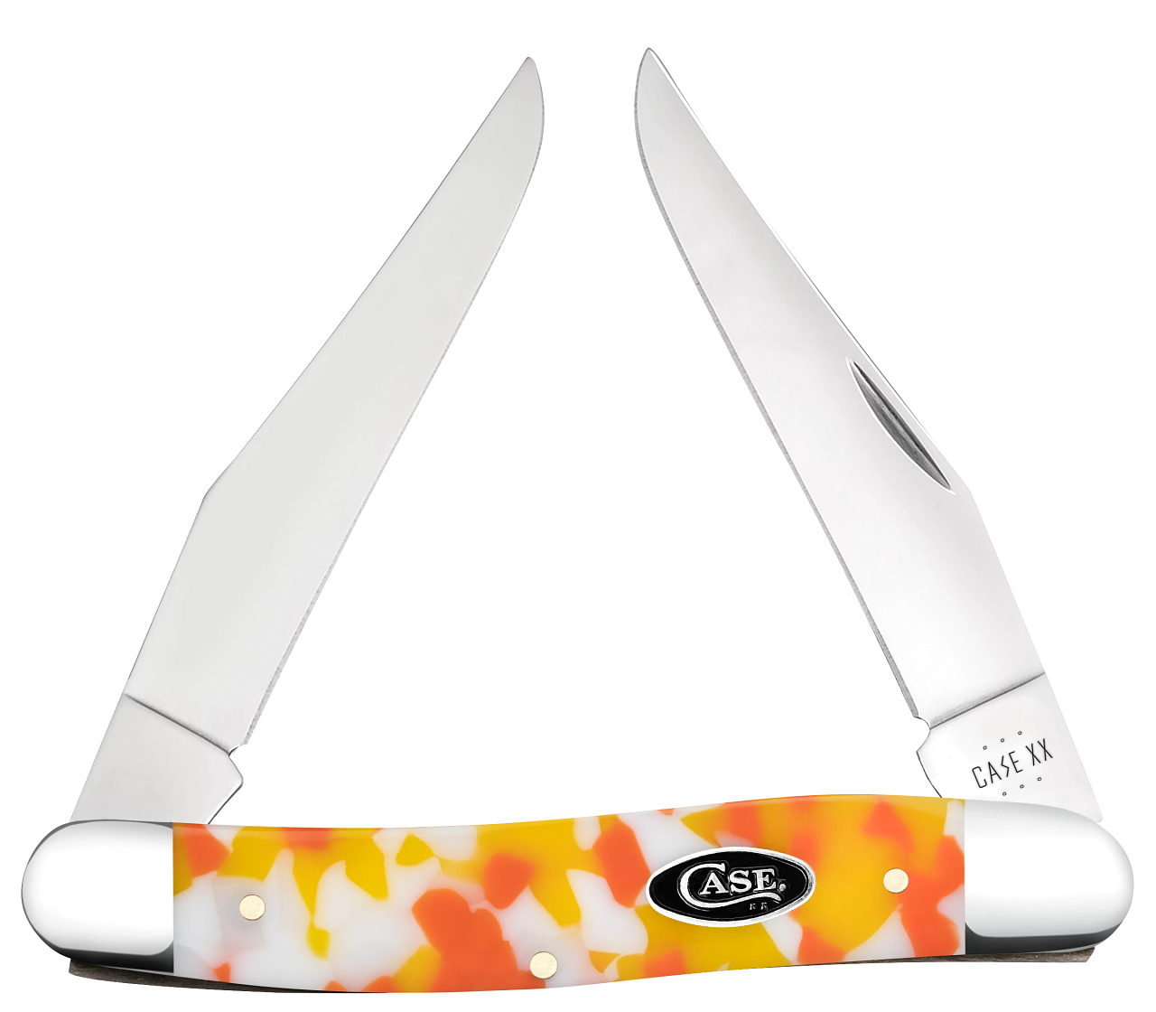 Case XX Muskrat 53756 Candy Corn Kirinite Stainless Steel Pocket
