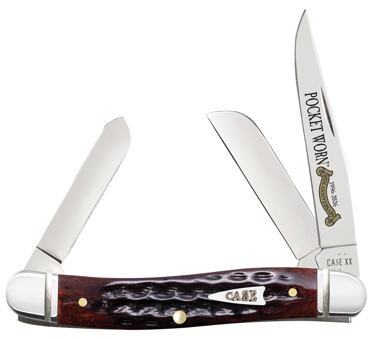 Case XX Medium Stockman Pocketworn 30th Mahogany Bone 55232