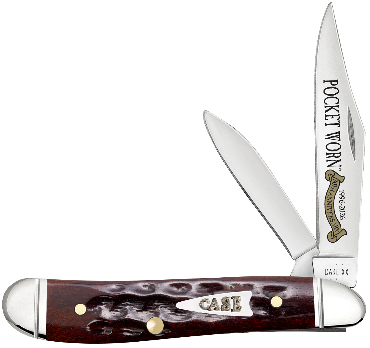 Case XX Peanut Pocketworn 30th Mahogany Bone 55234 Stainless