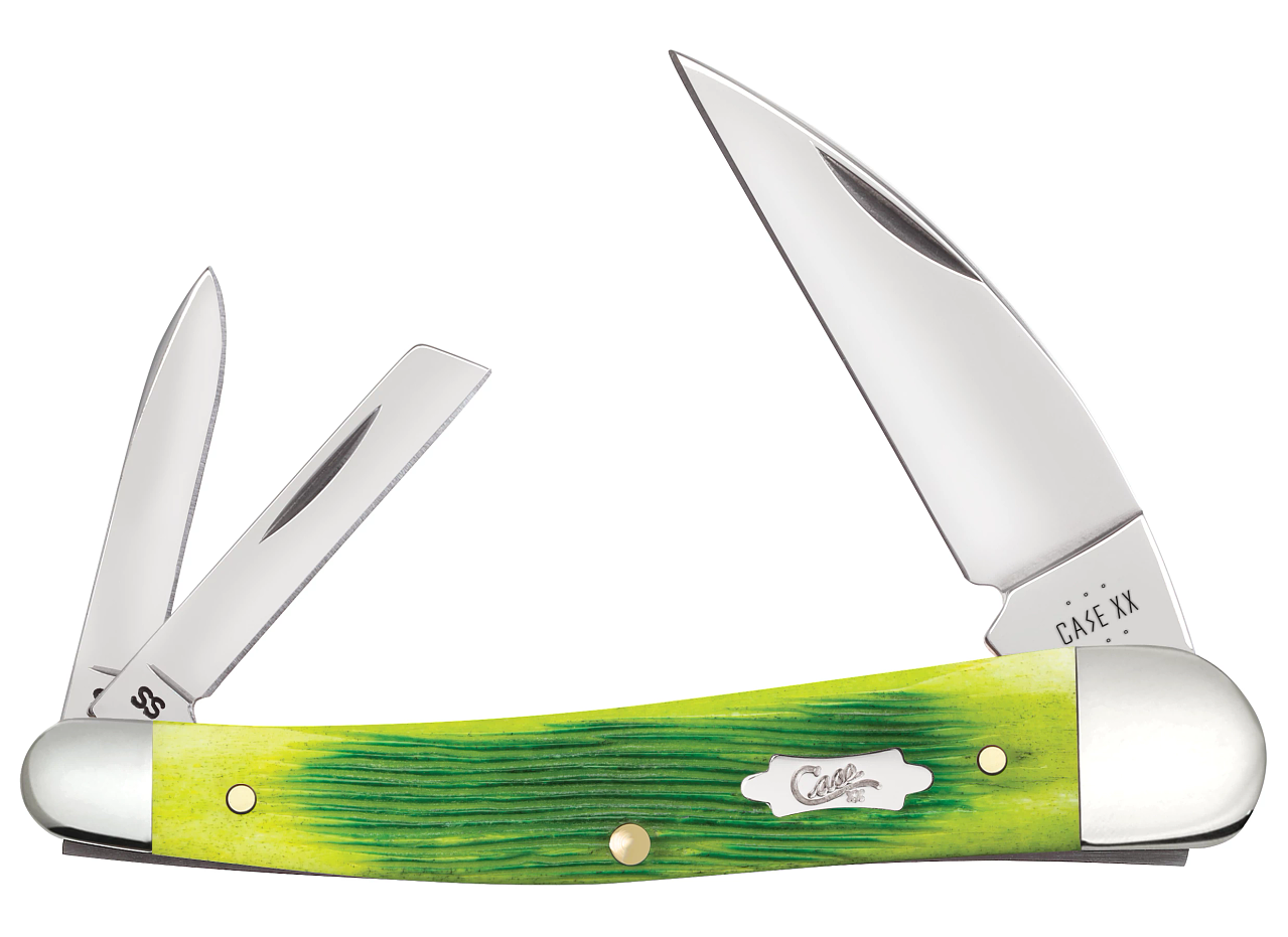 Case XX Seahorse Whittler 61047 Lime Green Bone Stainless Steel