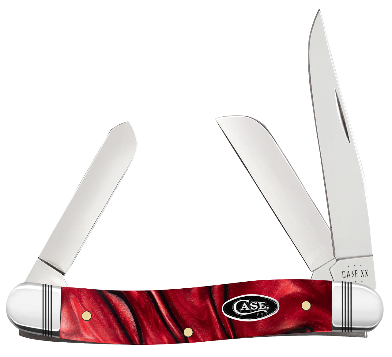 Case XX Medium Stockman Smooth Dark Cinnamon Swirl Kirinite 71234