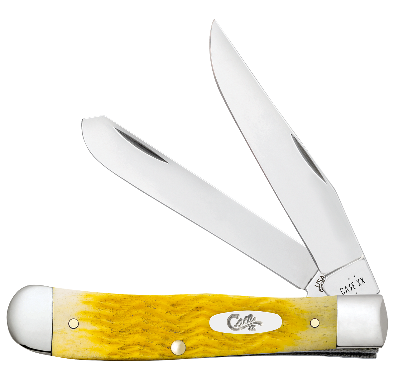 Case XX Trapper Platts Jig Yellow Bone 75310 Stainless Pocket