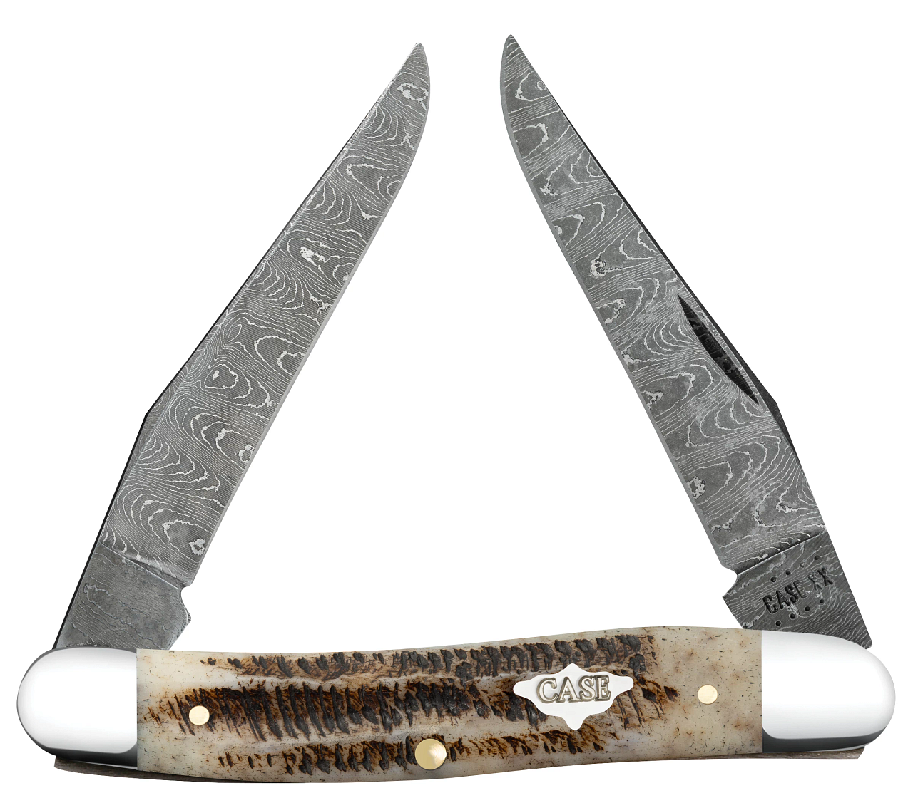 Case xx Muskrat 77463 Damascus Vintage Bone 1/1400 Pocket