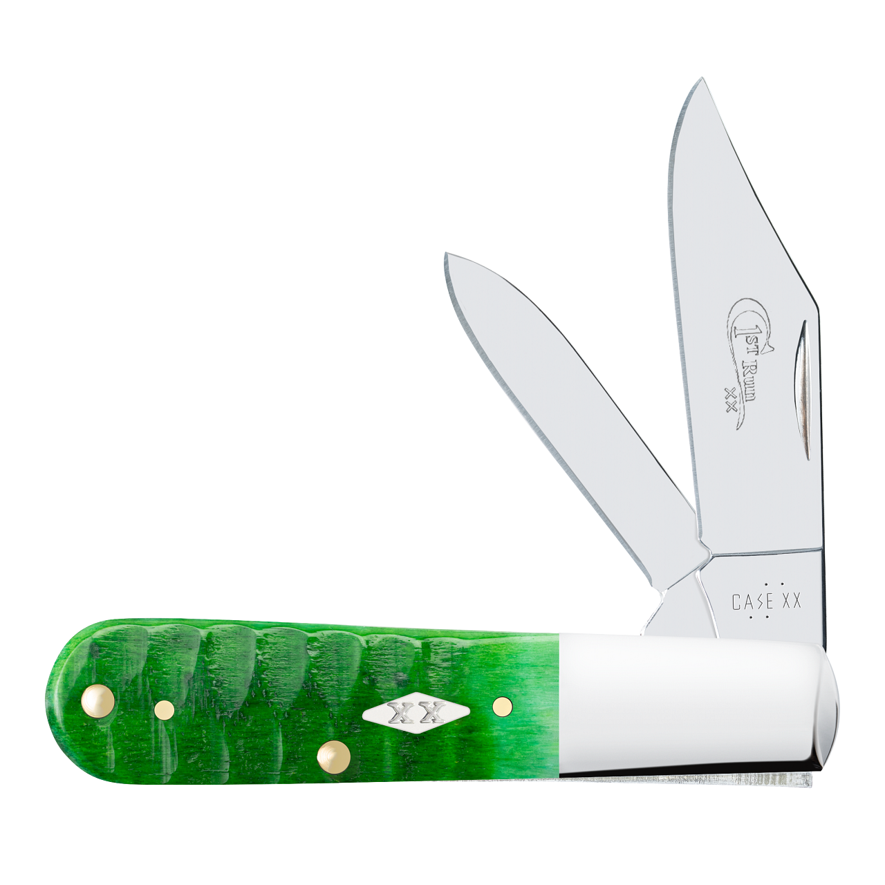 Case XX Barlow 1st Run Gator Jig Bright Green Bone 81443 Stainless