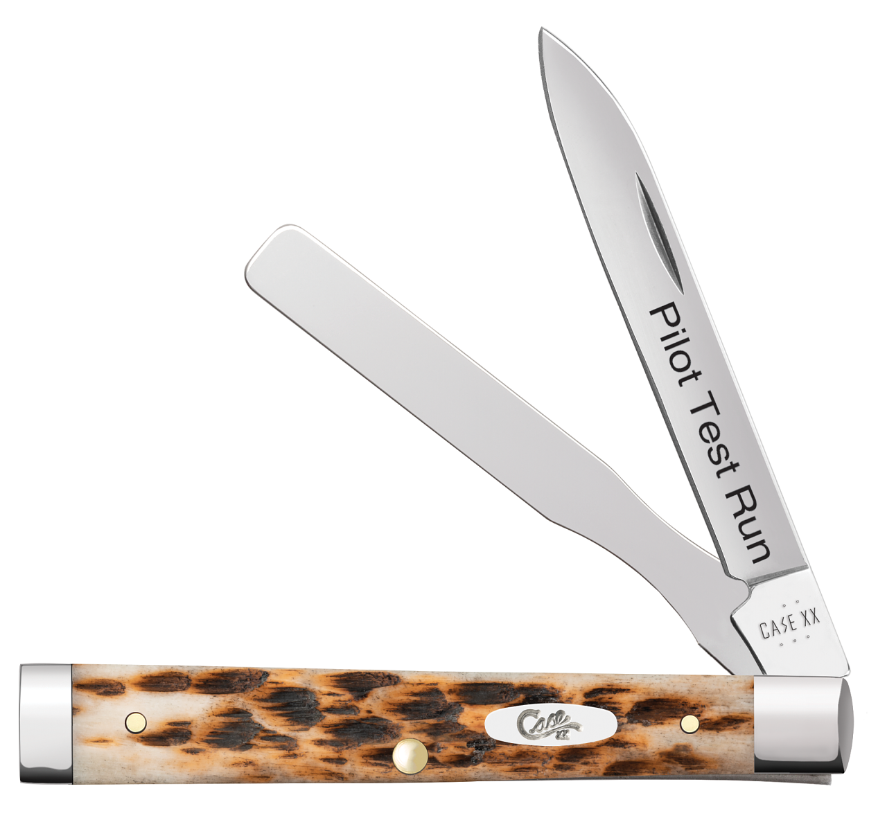 Case XX Baby Doc Pilot Test Run Amber Bone 91598 Stainless Pocket