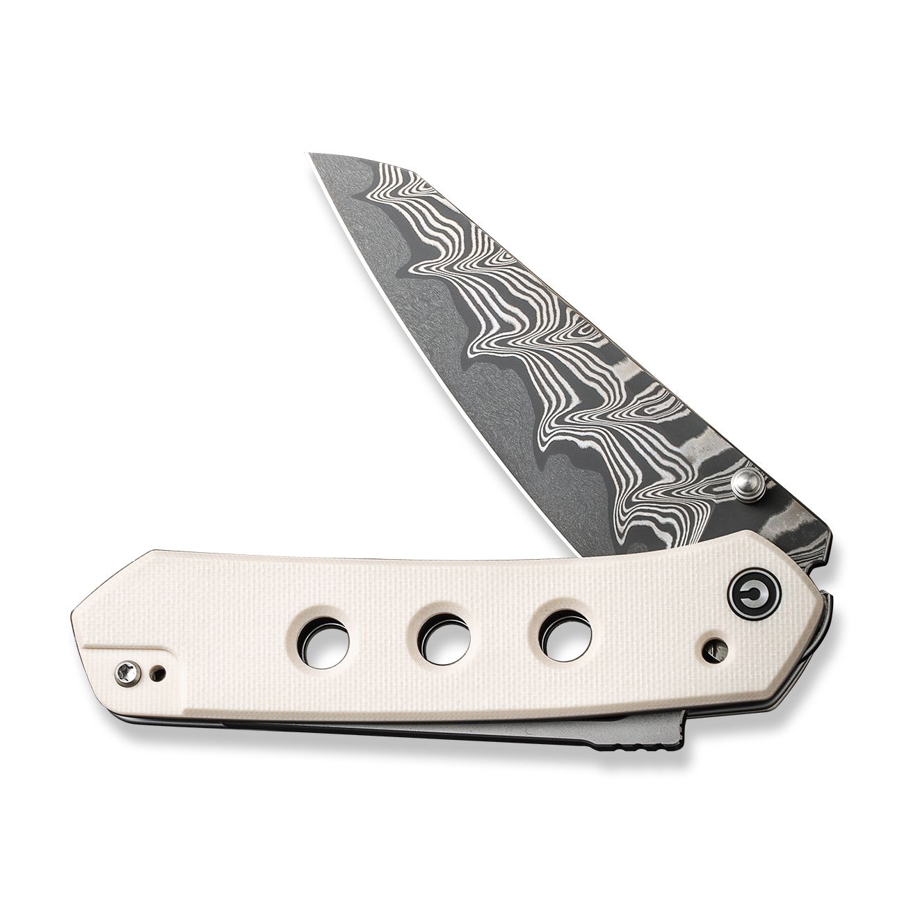 Civivi Vision FG Superlock C22036-DS1 Ivory G-10 Damascus Steel