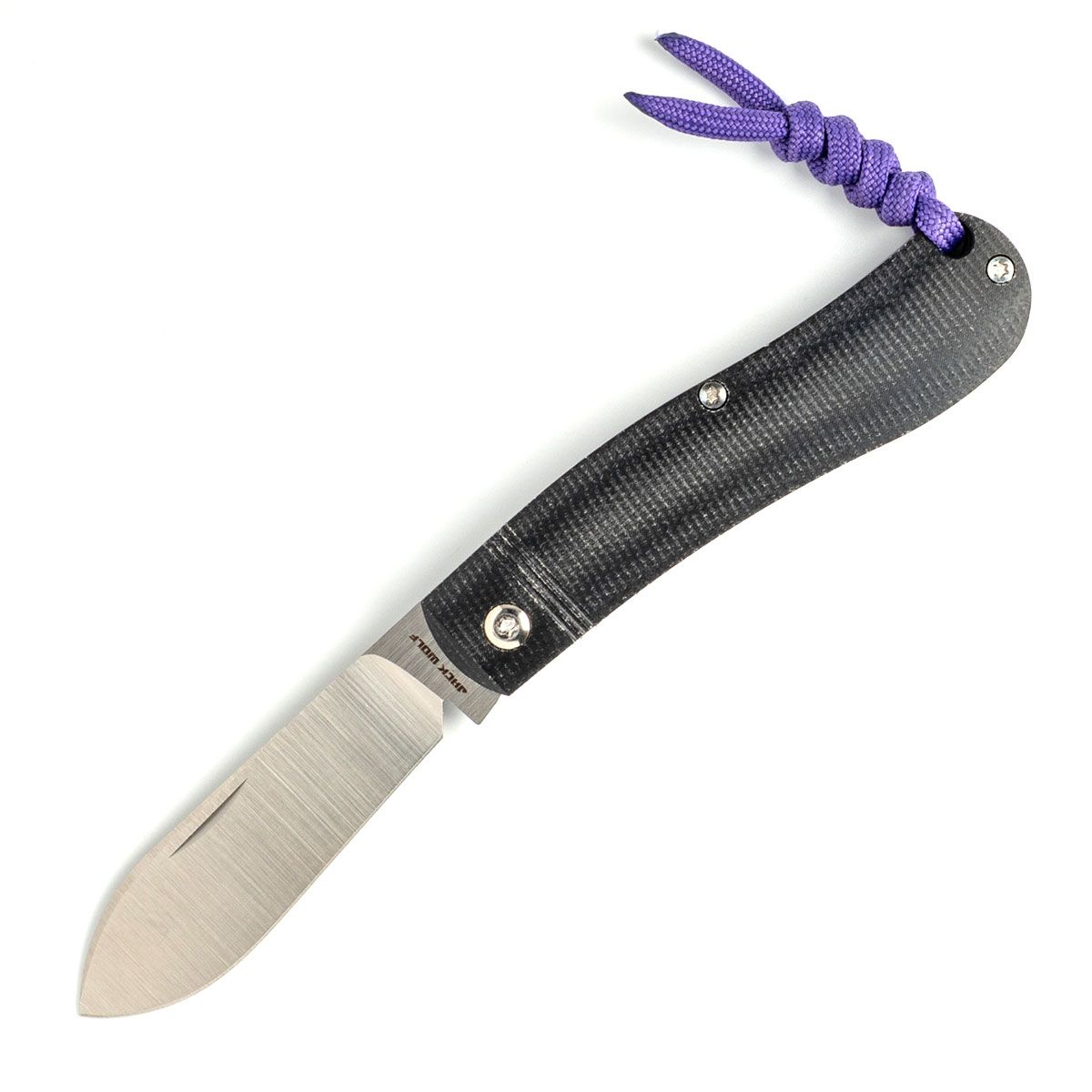 Jack Wolf K9 Dogleg Jack Black Canvas Micarta & 154CM Stainless