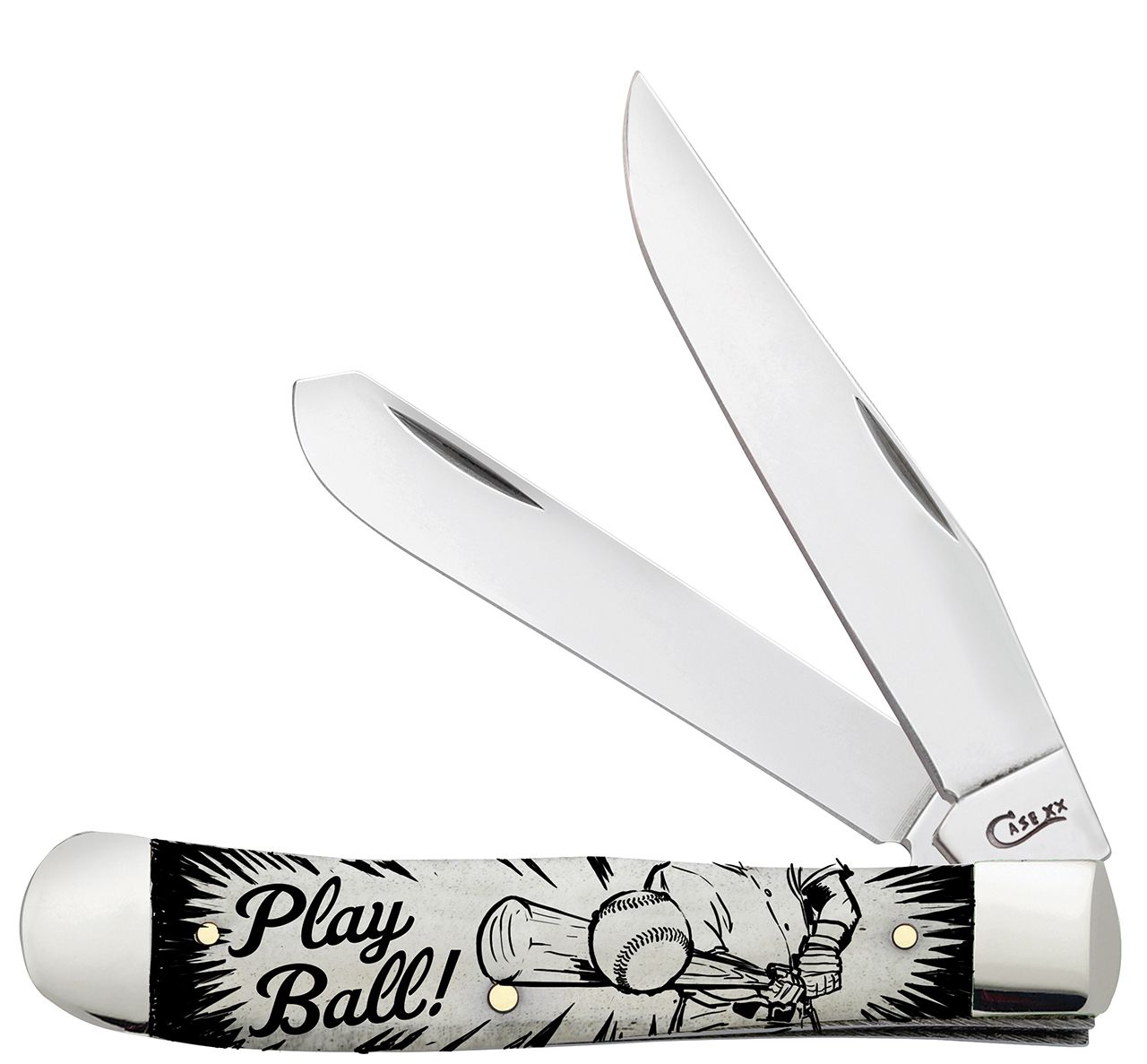 超レア THE BONEZ SHO WATANABE KING. 白XXL Case XX Trapper 'Play Ball' Natural Bone AWTC54BS Stainless Pocket