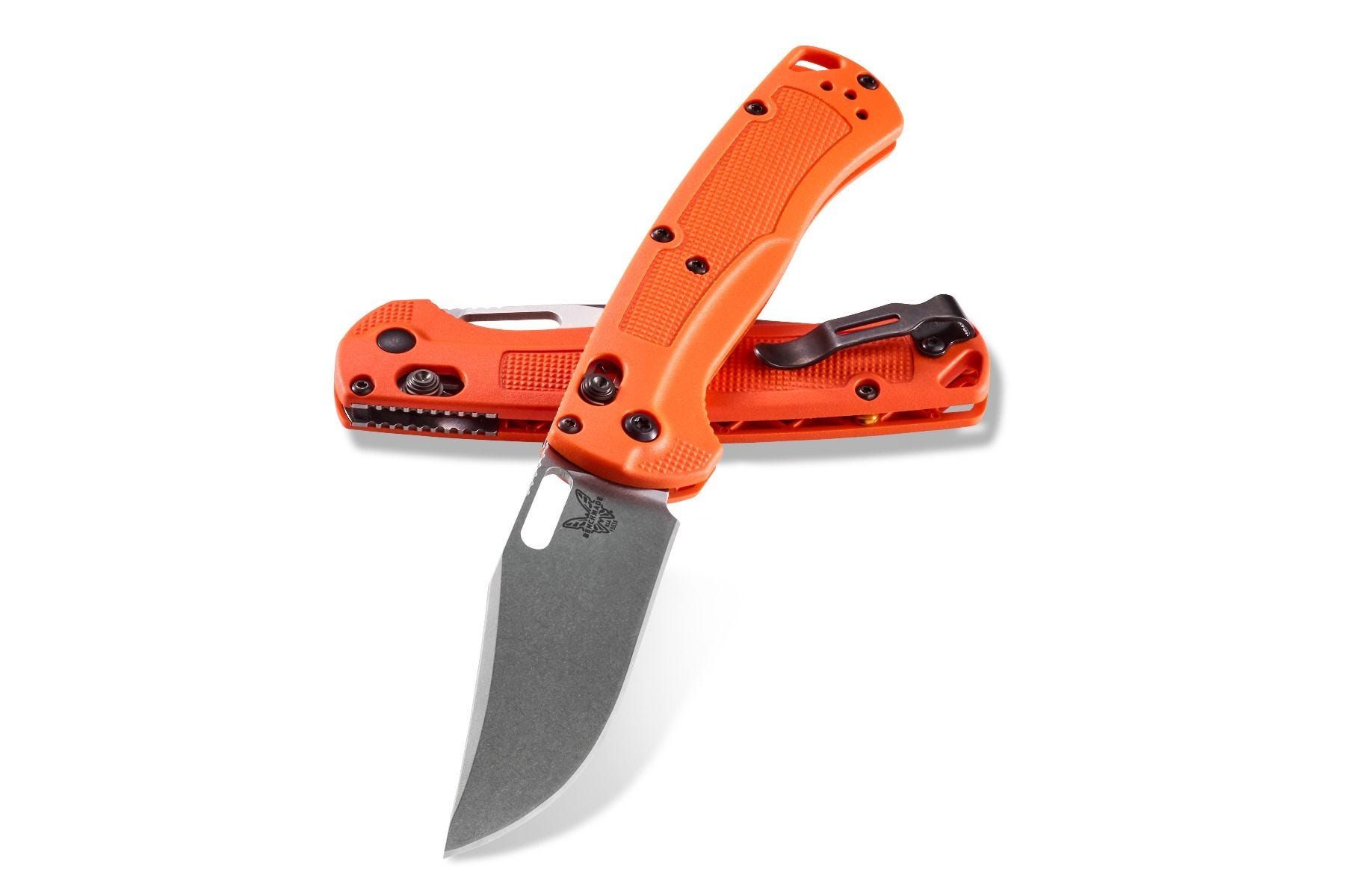 Benchmade Taggedout 15535 Orange Grivory & CPM-154 Stainless
