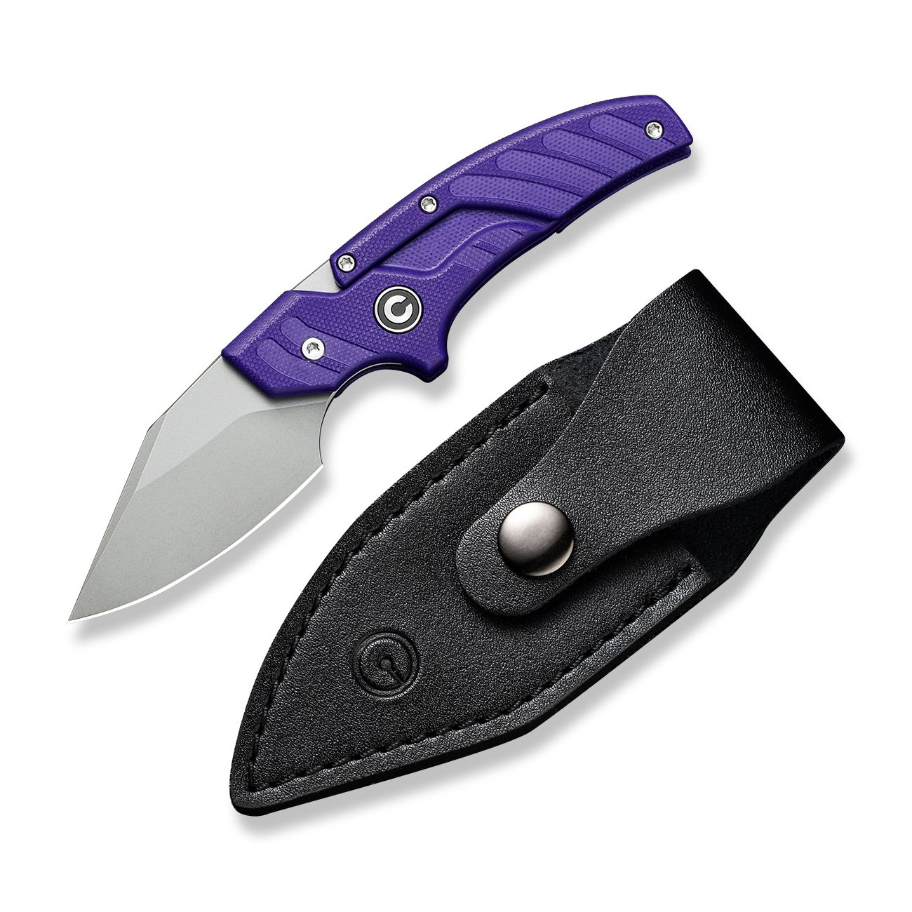 Civivi Typhoeus Adjustable Fixed Blade C21036-2 Purple G10 Stonewashed  14C28N Stainless Knife - CV
