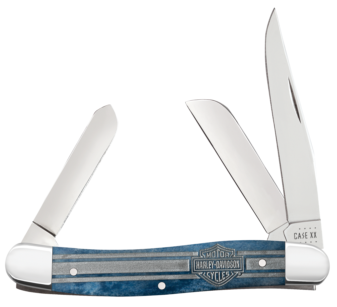 Case XX Harley-Davidson Stockman Navy Blue Bone Stainless 52230