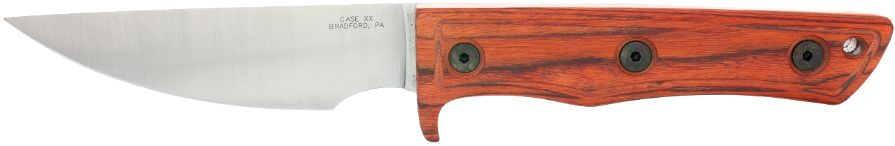 Case xx Composite Hunter Orange Peel Hardwood Fixed Blade 66660