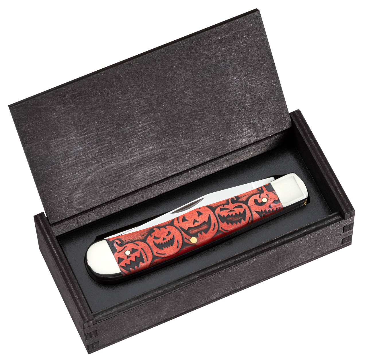 Case xx Jack-O-Lanterns Orange Bone Trapper Stainless 10614 Pocket Knife -  CA10614 | 10614
