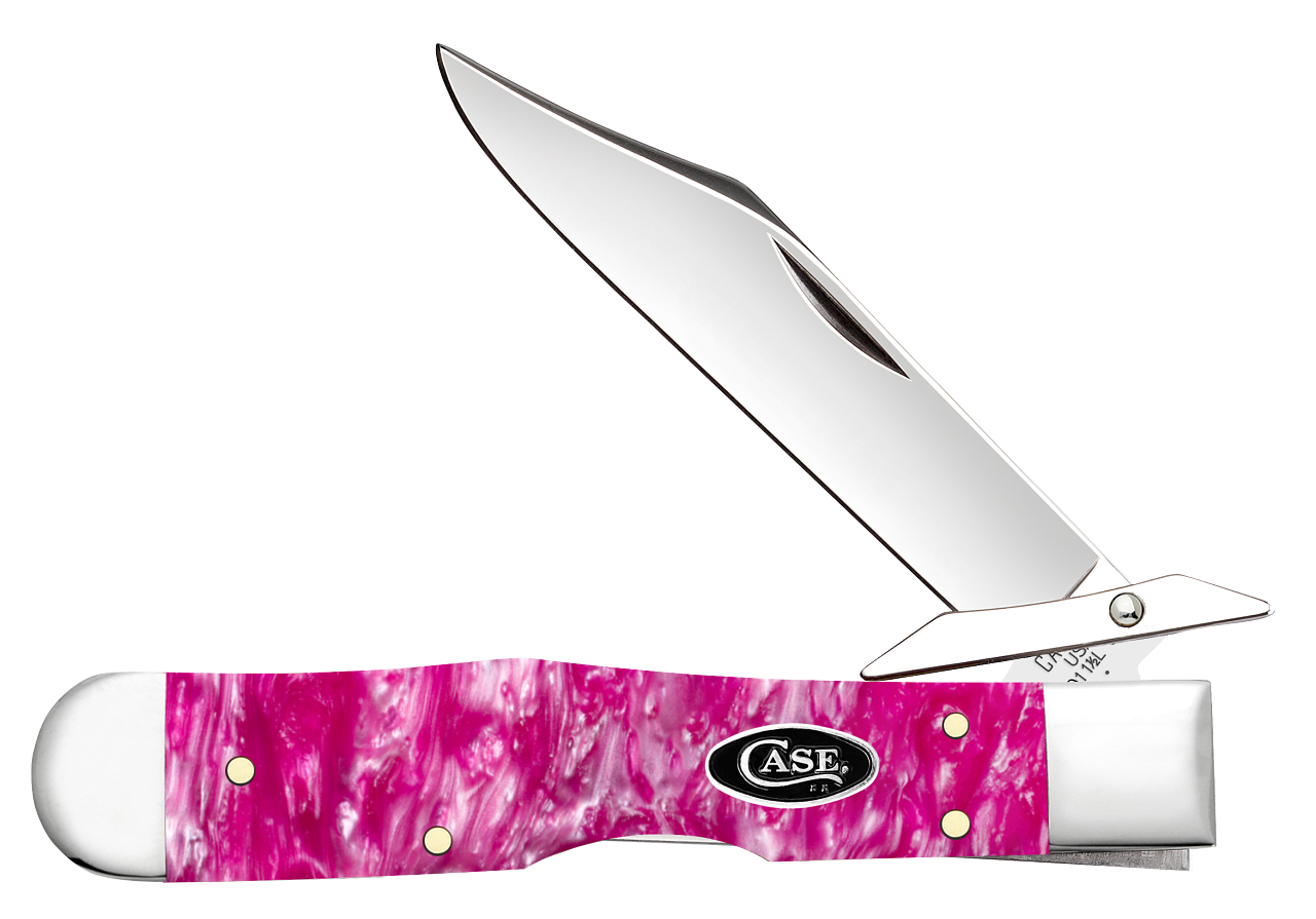 Case XX Cheetah Cub Pink Crackle Kirinite 16166 Stainless Pocket
