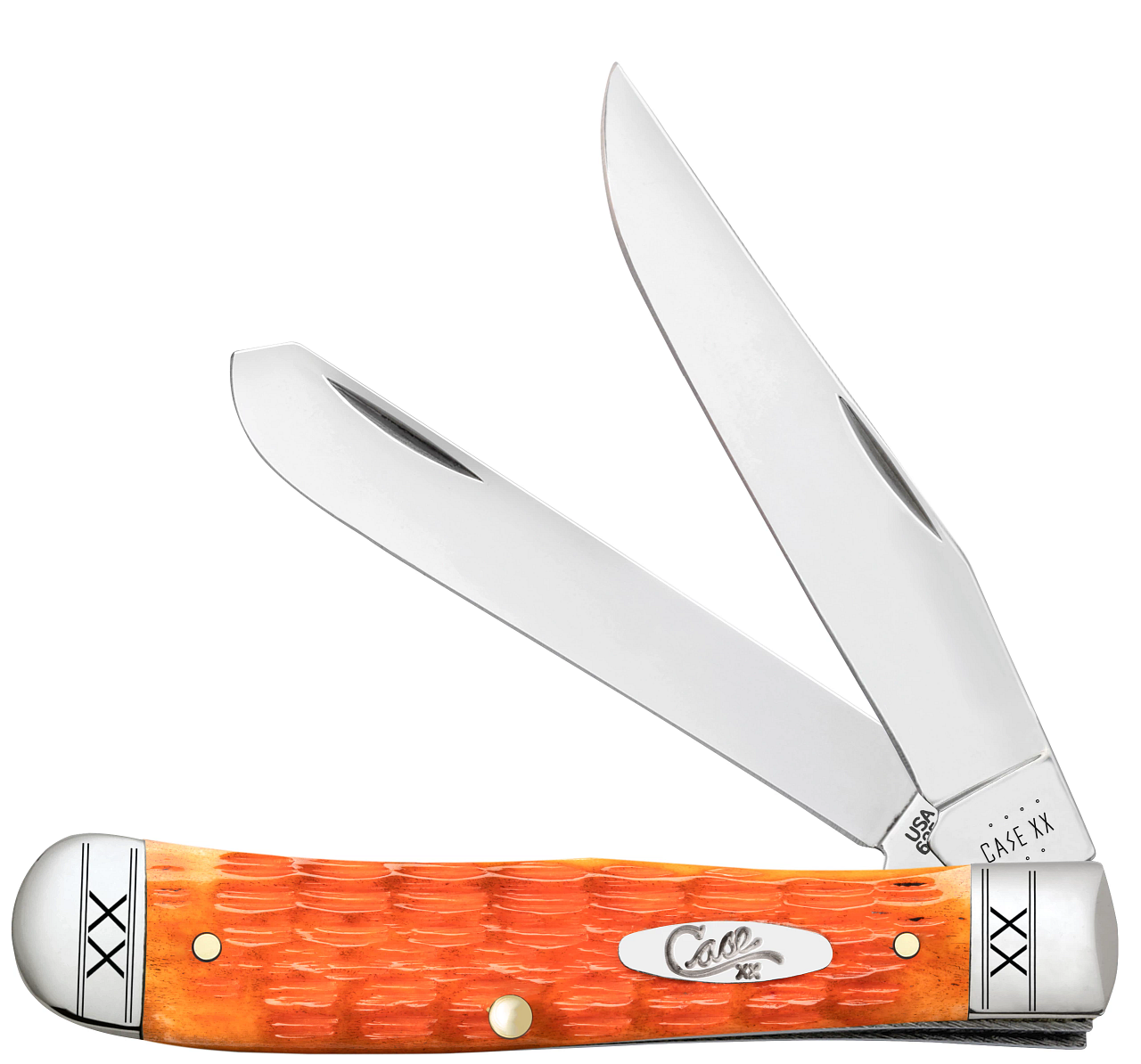 Case XX Trapper 35810 Crandall Jigged Cayenne Bone Stainless