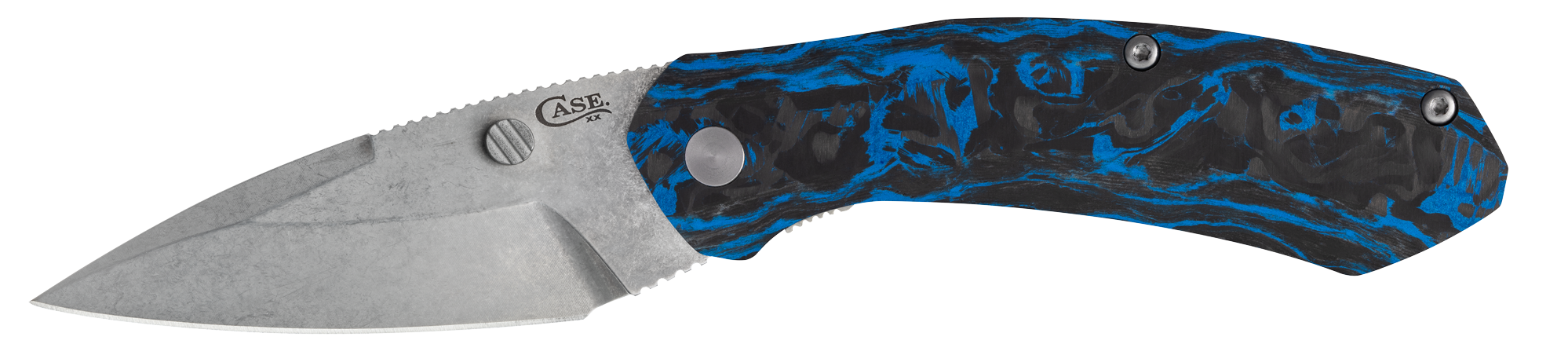 Case xx Westline Liner Lock 36556 Black & Blue Carbon Fiber S35VN