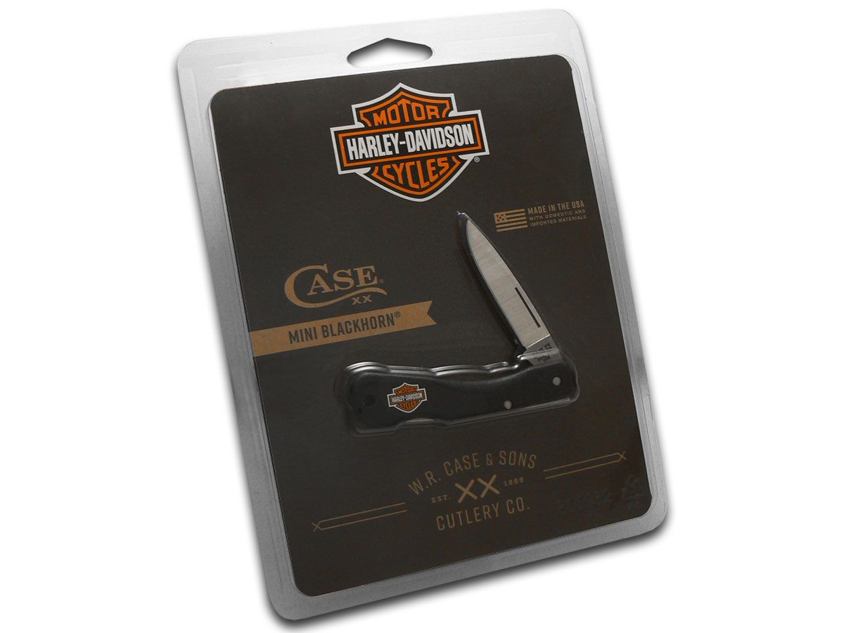 Case XX Harley-Davidson Black Zytel Mini Blackhorn 52223 Stainless Pocket  Knife - CA52223 | 52223