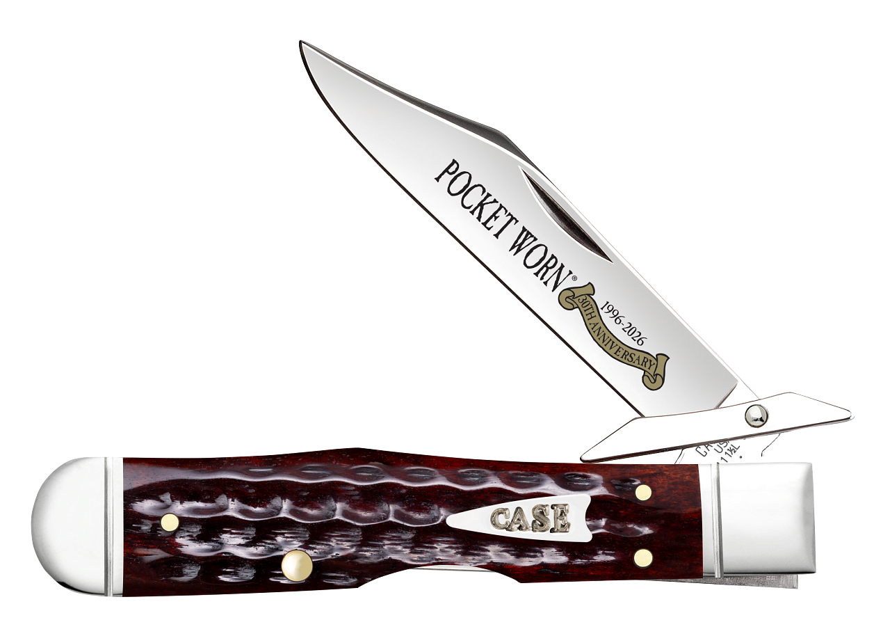 Case XX Cheetah Cub Pocketworn 30th Mahogany Bone 55236 Stainless