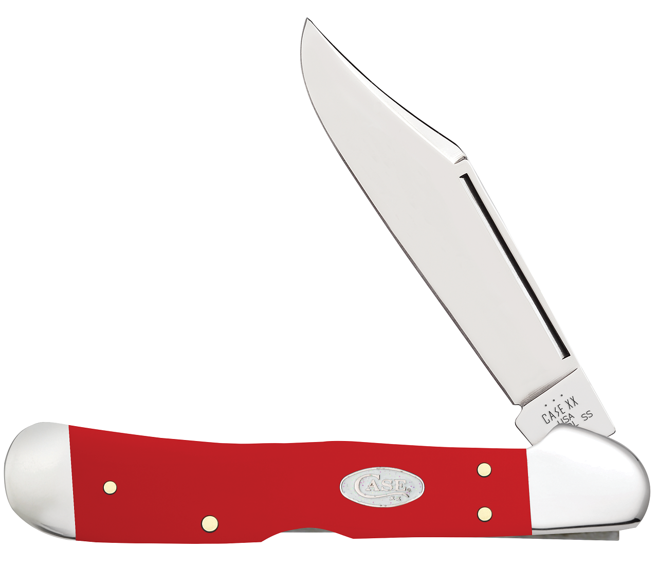 Case XX Copperlock 56984 White SparXX Red Delrin Stainless Steel