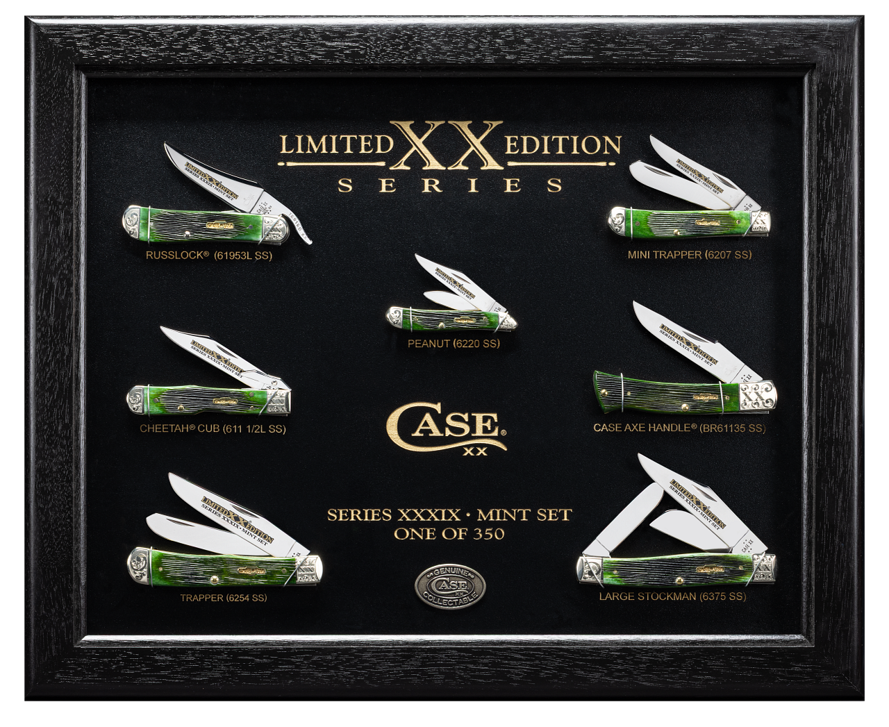 Case XX Limited Edition 61877 Barnboard Bermuda Green Bone 7-Knife
