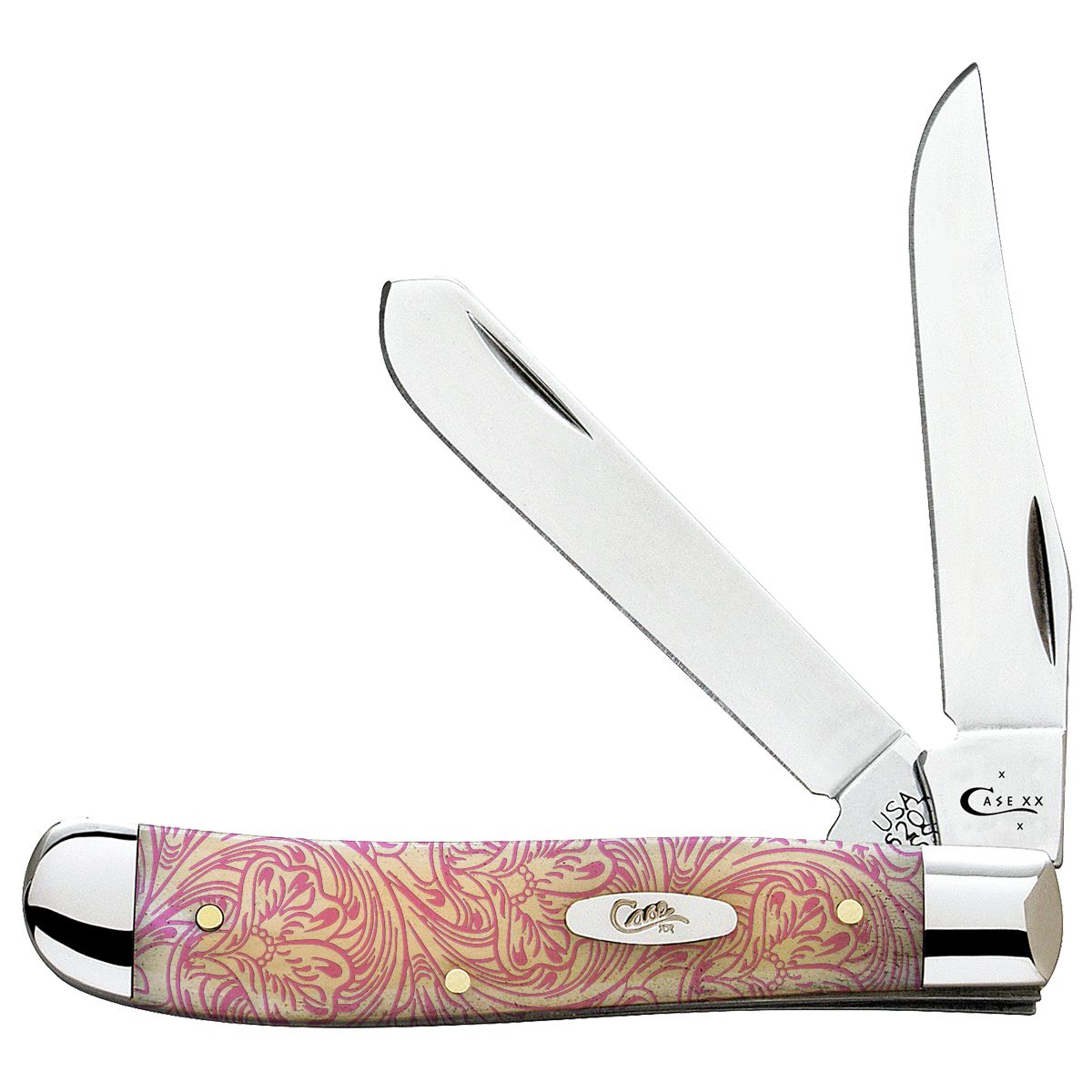 Case XX Mini Trapper Western Tooled Natural Bone AWTC07WT Pocket