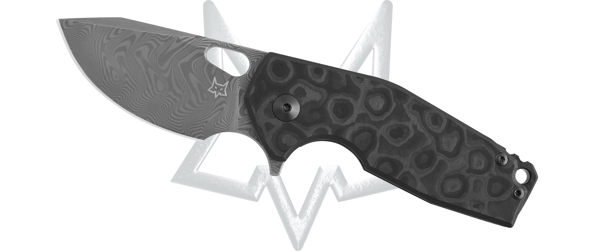 Fox Suru Frame Lock FX526DCF Black Camo Carbon Fiber Herringbone