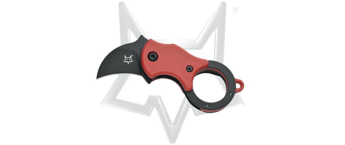 FOX Mini-Ka Liner Lock FX-535RB Red FRN & Black Stainless Pocket