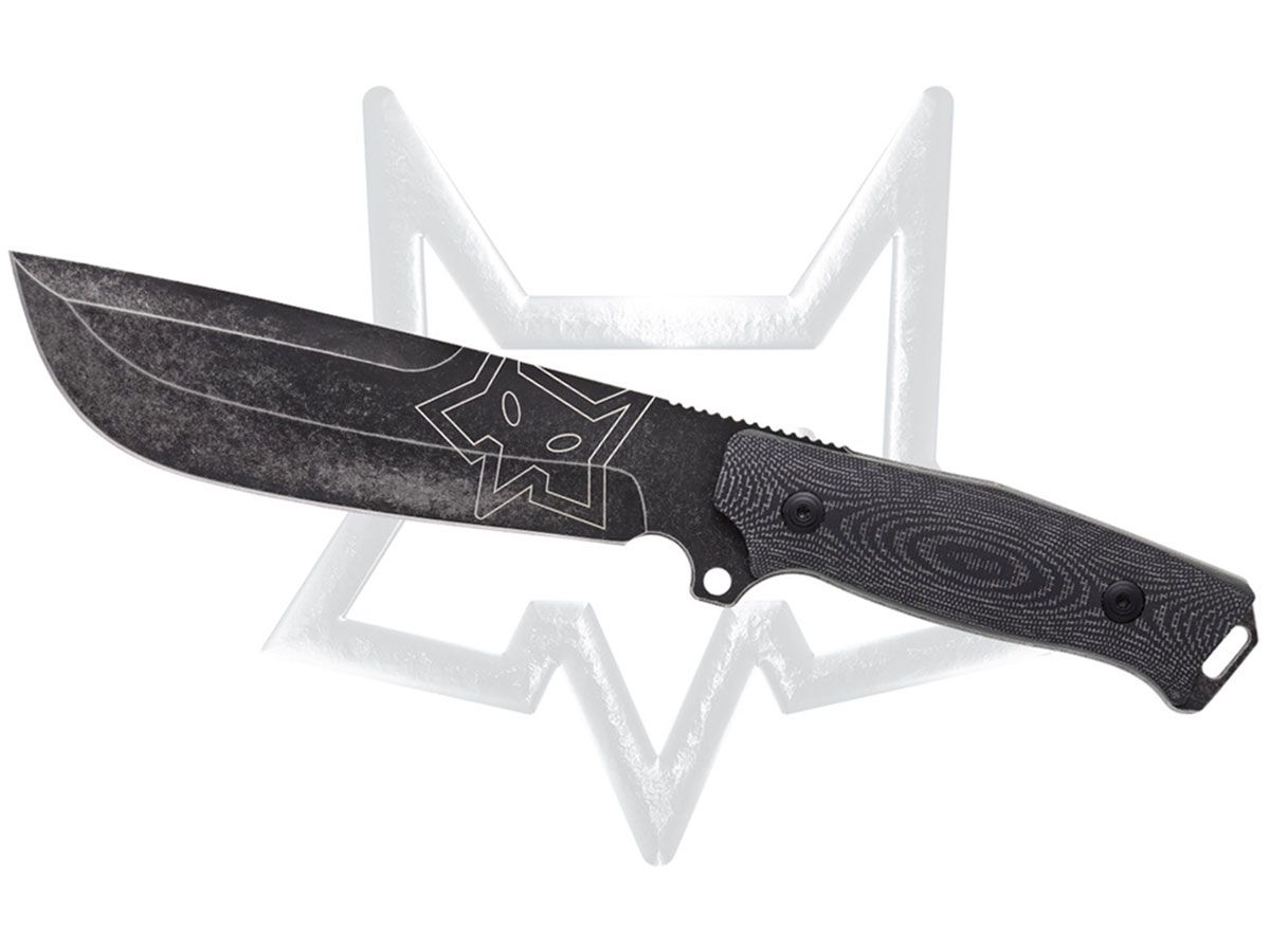 FOX Native Nera Sabbiata Black Micarta Black D2 Steel Fixed Blade Knife -  FX-611 FIXB