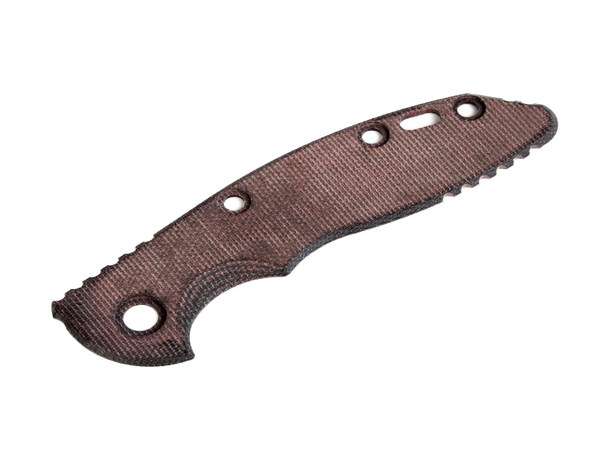 RICK HINDERER Smooth Burgundy Micarta Handle Scale for 3" XM18 Knife