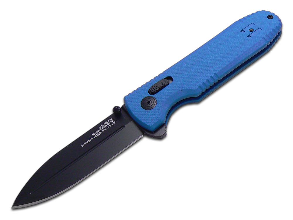 SOG Pentagon XR LTE Knife Blue G10 CRYO CTS XHP Stainless 12-61-06