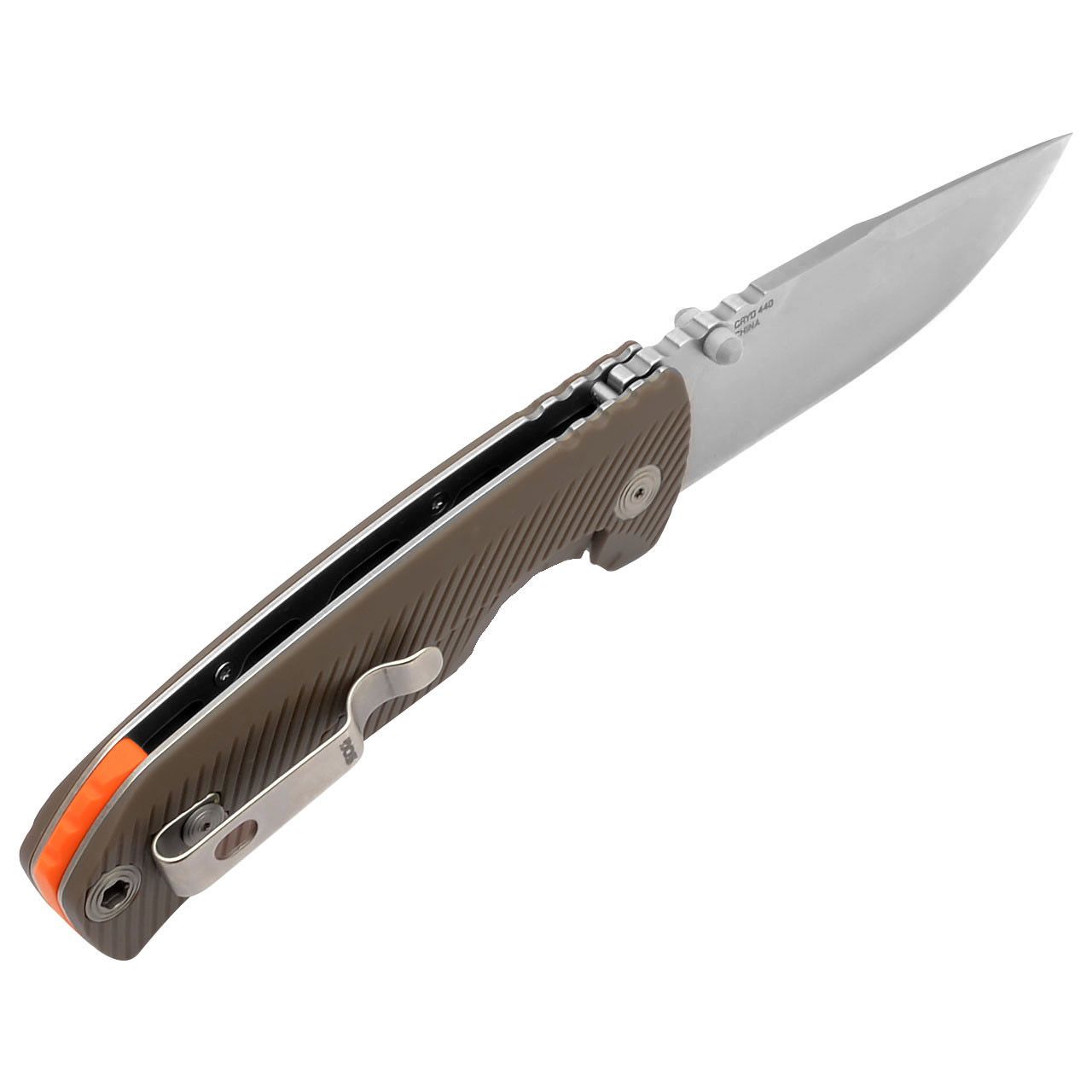 SOG Tellus FLK Frame Lock 14-06-08-43 CRYO 440C Steel Dark Earth