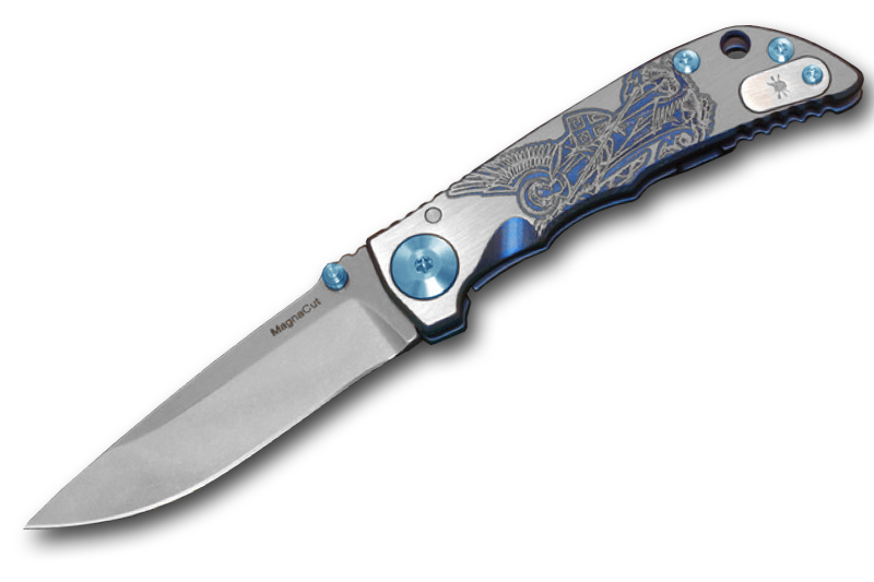 SPARTAN BLADES Harsey Folder 3.25 Frame Lock St. Michael Titanium