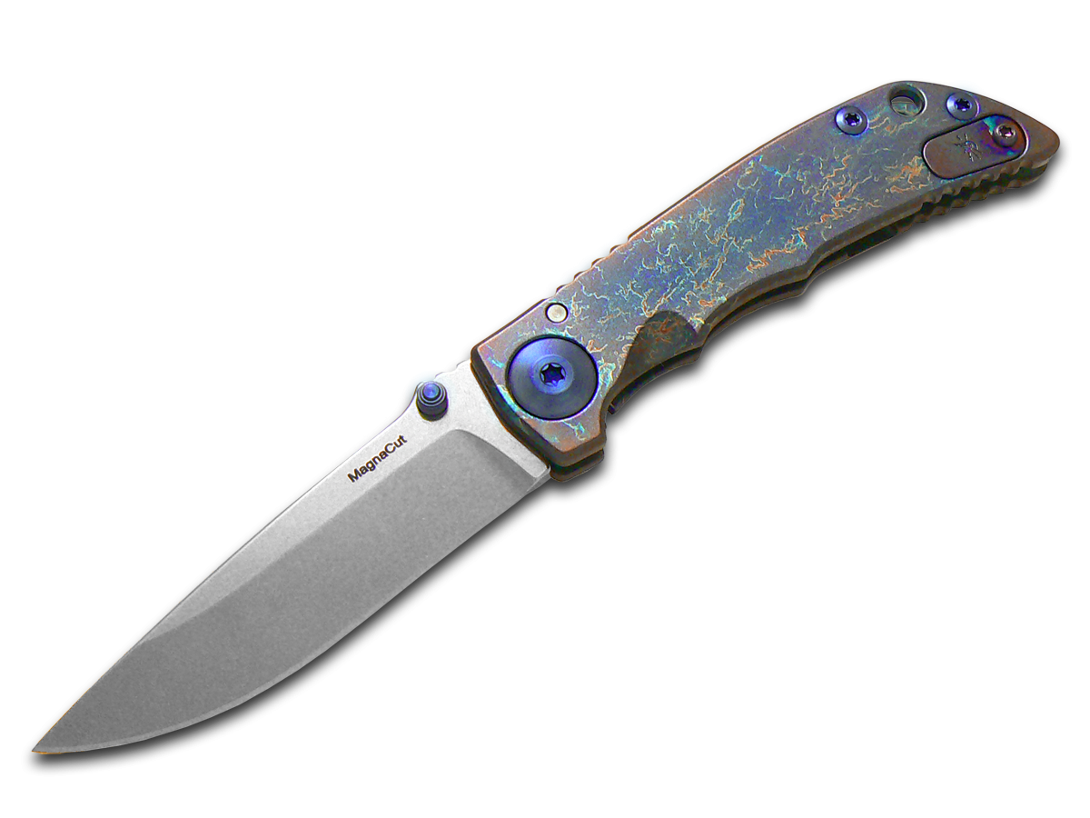SPARTAN BLADES Harsey Folder 3.25 Frame Lock Custom Storm Watch