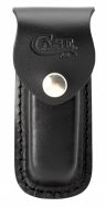 Case xx Medium Black Leather Belt Sheath 52235 Button-Snap