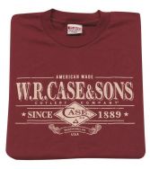 Case xx Premium 100% Cotton Large Maroon T-shirt 52488