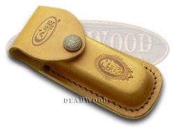 Case xx Medium Brown Leather Job Case Belt Sheath for Pocket Knives 9026