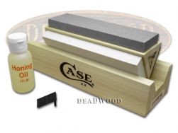 Case xx Arkansas Stone & Honing Oil Tri-Hone Sharpening Kit for Knives 9399
