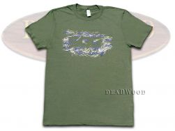 SOG Olive Green Silhouette Pattern Logo 100% Cotton Large T-shirt