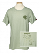 Spyderco T-Shirt Knife Anatomy Size Small Heather Green Cotton Blend TSKAS