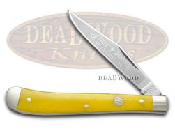 Boker Tree Brand Slimline Trapper Knife Yellow Bone Stainless Pocket 110093YB