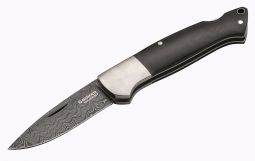 Boker Tree Brand Damascus Davis Lockback Knife Grenadill Wood 1/199 110625DAM